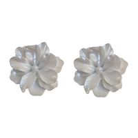 Fashion Heart Shape Flower Alloy Inlay Rhinestones Pearl Women's Ear Studs main image 5
