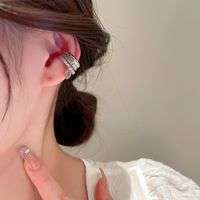 Fashion Heart Shape Copper Ear Clips Inlay Zircon Copper Earrings 1 Pair main image 7