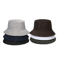 Unisex Simple Style Solid Color Sewing Flat Eaves Bucket Hat main image 1