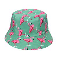 Women's Fashion Flamingo Sewing Flat Eaves Bucket Hat sku image 4
