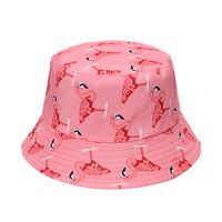 Frau Mode Flamingo Nähen Flache Traufen Bucket Hat main image 4