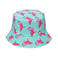 Women's Fashion Flamingo Sewing Flat Eaves Bucket Hat sku image 3