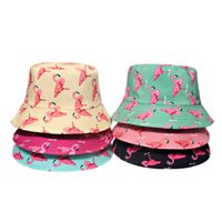 Women's Fashion Flamingo Sewing Flat Eaves Bucket Hat main image 1