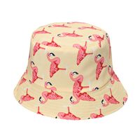 Women's Fashion Flamingo Sewing Flat Eaves Bucket Hat sku image 2