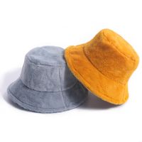 Unisex Fashion Solid Color Sewing Flat Eaves Bucket Hat main image 3