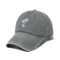 Men's Korean Style Coconut Tree Embroidery Curved Eaves Baseball Cap main image 3