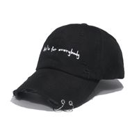 Unisex Preppy Style Letter Sewing Curved Eaves Baseball Cap sku image 1