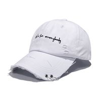 Unisex Preppy Style Letter Sewing Curved Eaves Baseball Cap sku image 3