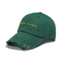 Unisex Preppy Style Letter Sewing Curved Eaves Baseball Cap sku image 2