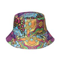 Unisex Simple Style Skull Sewing Flat Eaves Bucket Hat sku image 4