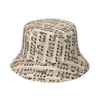 Unisex Mode Anmerkungen Nähen Flache Traufen Bucket Hat main image 3