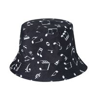 Unisex Fashion Notes Sewing Flat Eaves Bucket Hat sku image 1