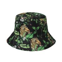 Unisex Fashion Tiger Leopard Sewing Flat Eaves Bucket Hat sku image 1