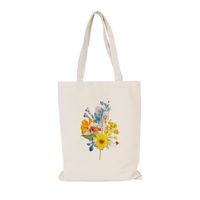 Women's Streetwear Flower Canvas Shopping Bags sku image 5