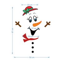 Navidad Muñeco De Nieve Emoji Vacaciones Decoración Diy Dibujos Animados Impermeable Magnético Imán De Nevera sku image 5