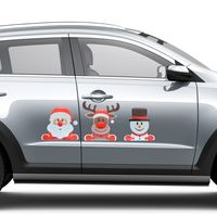 Weihnachten Glühbirne Alte Mann Schneemann Gnome Elch Auto Dekoration Magnetische Reflektierende Aufkleber main image 3