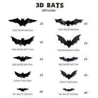 Retro Bat Pvc Wall Sticker sku image 7