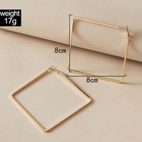 Vintage Style Square Alloy Earrings main image 3