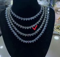 Fashion Heart Copper Diamond Necklace sku image 11