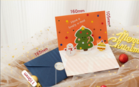 Cute 3d Stereoscopic Cartoon Holiday Decoration Gift Blessing Card sku image 3