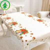 Noël Mode Sapin De Noël Père Noël Bonhomme De Neige Pvc Fête Nappe De Table main image 5