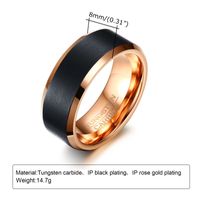 Fashion Letter Tungsten Steel Rings Plating Stainless Steel Rings main image 3