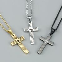 Simple Style Cross Stainless Steel Pendant Necklace Plating Stainless Steel Necklaces main image 6