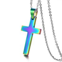 Simple Style Cross Stainless Steel Pendant Necklace Plating Stainless Steel Necklaces sku image 14