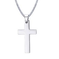 Simple Style Cross Stainless Steel Pendant Necklace Plating Stainless Steel Necklaces sku image 6