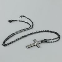 Simple Style Cross Stainless Steel Pendant Necklace Plating Stainless Steel Necklaces main image 4