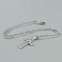 Simple Style Cross Stainless Steel Pendant Necklace Plating Stainless Steel Necklaces sku image 9