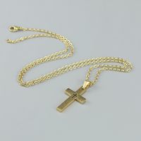 Simple Style Cross Stainless Steel Pendant Necklace Plating Stainless Steel Necklaces sku image 16