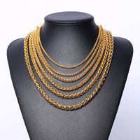 Stainless Steel Simple Style Plating Geometric Layered Necklaces main image 5