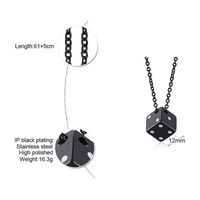 Simple Style Dice Stainless Steel Plating Pendant Necklace main image 3