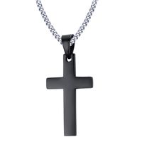 Simple Style Cross Stainless Steel Pendant Necklace Plating Stainless Steel Necklaces sku image 12