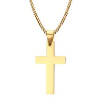 Simple Style Cross Stainless Steel Pendant Necklace Plating Stainless Steel Necklaces sku image 13