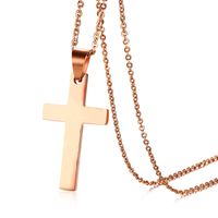 Simple Style Cross Stainless Steel Pendant Necklace Plating Stainless Steel Necklaces sku image 15