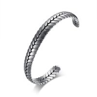 Simple Style Grain Stainless Steel Bangle Plating Stainless Steel Bracelets main image 5