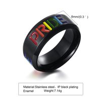 Fashion Letter Stainless Steel Rings Plating Stainless Steel Rings main image 3