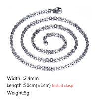 Fashion Geometric Titanium Steel Necklace Plating Stainless Steel Necklaces sku image 4