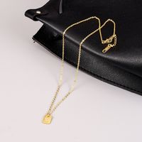 Fashion Letter Titanium Steel Pendant Necklace Plating Stainless Steel Necklaces main image 4