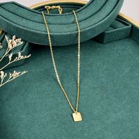 Fashion Letter Titanium Steel Pendant Necklace Plating Stainless Steel Necklaces main image 1