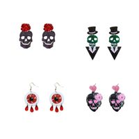 Fashion Pumpkin Letter Ghost Patchwork Arylic Earrings main image 4