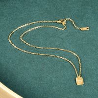 Mode Brief Titan Stahl Halskette Mit Anhänger Überzug Edelstahl Halsketten sku image 1