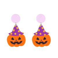 Fashion Pumpkin Letter Ghost Patchwork Arylic Earrings sku image 8