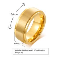 Fashion Geometric Titanium Steel Rings Plating Stainless Steel Rings sku image 18