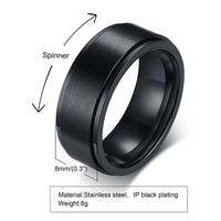 Fashion Geometric Titanium Steel Rings Plating Stainless Steel Rings sku image 15
