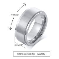 Fashion Geometric Titanium Steel Rings Plating Stainless Steel Rings sku image 3