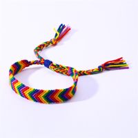 Fashion Rainbow Bow Knot Cord Knitting Women's Bracelets sku image 3