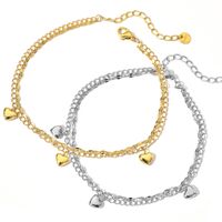 Fashion Heart Shape Stainless Steel Plating Women's Anklet main image 4